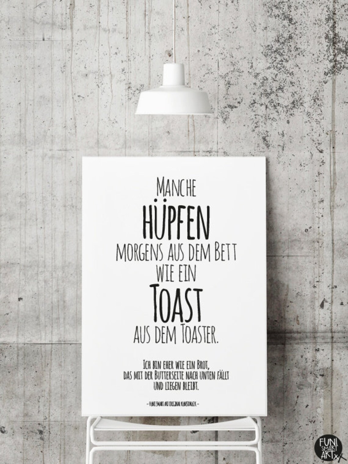 Brot Kunstdruck mit lustigem Spruch verschiedene Formate Etsy