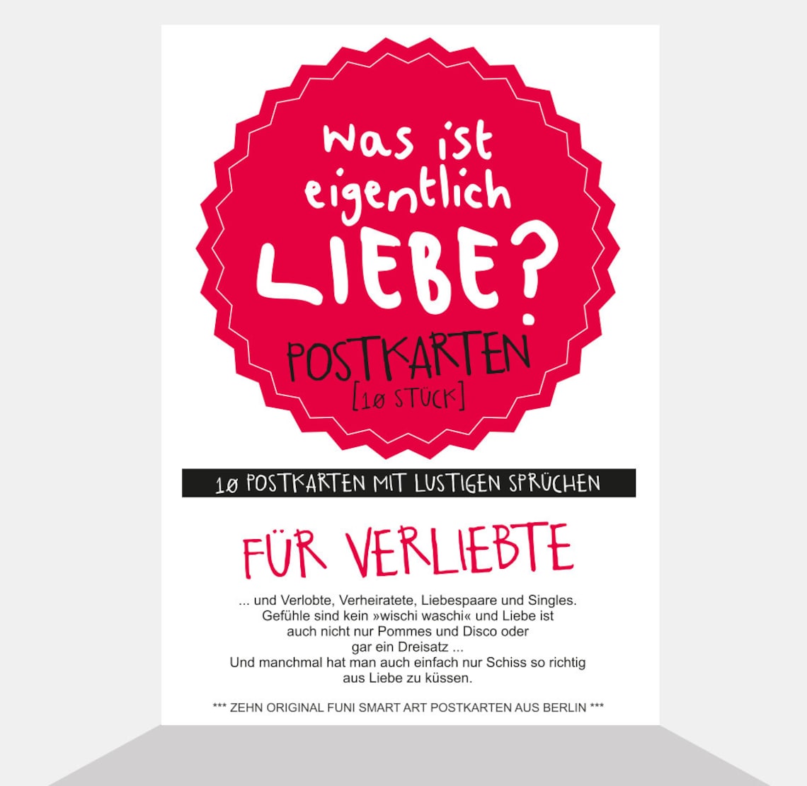 10er Postkartenset Liebe 10 Postkarten mit lustigen Sprüchen Etsy