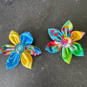 Handmade flower, brooch, pin, upcycling, carnival, carnival, Jeck, Cologne, Düsseldorf, Mainz, 2 pieces 25