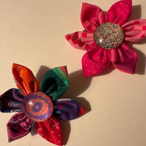 Handmade flower, hair clip, pin, upcycling, carnival, carnival, Jeck, Cologne, Düsseldorf, Mainz, 1 each