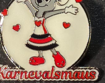 Carnival Mouse PIN Brooch, Metal. Cologne Düsseldorf, Hit. Carnival, Mardi Gras