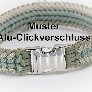 Hundehalsband für kleine Hunde aus Paracord Türkis Personalisierbar Bild 8