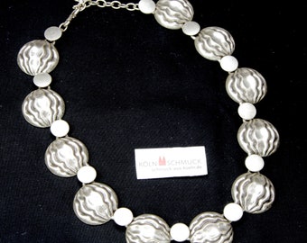 Women's necklace silver zamac #1