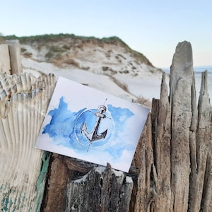Postkarte "Aquarell Anker"