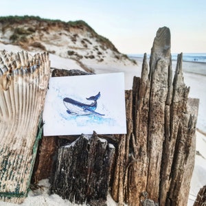 Postkarte "Aquarell Wal"
