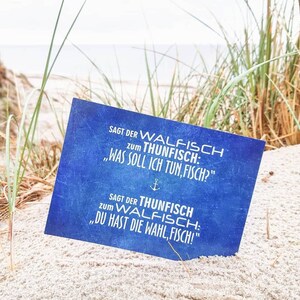 Postkarte "Walfisch & Thunfisch"