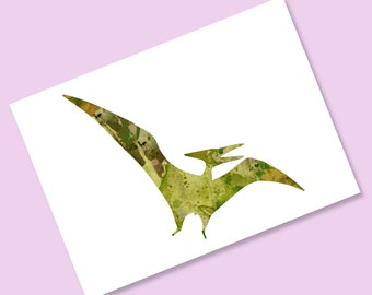 Postcard Dinosaur Invitation Card Wall Art Children's Room Decoration Birthday Card Wall Art Watercolor Wall Decoration