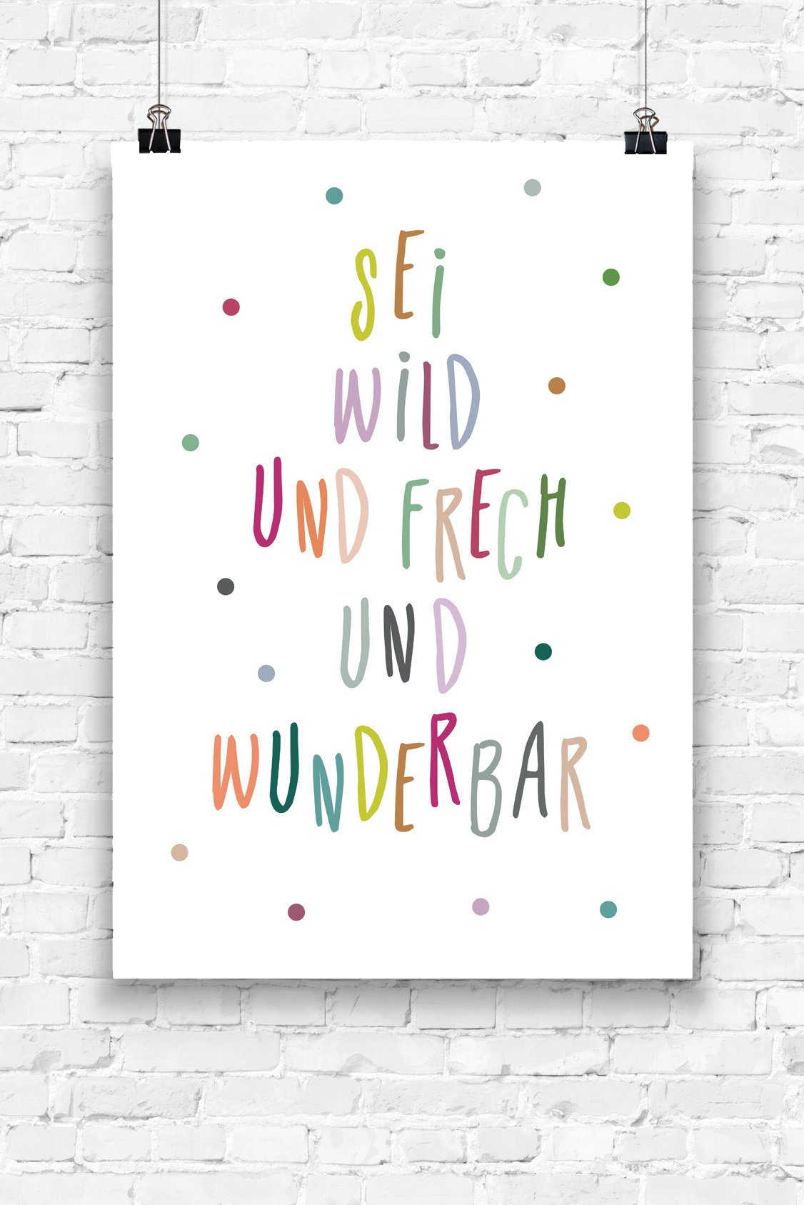 Print Druck Sei Wild frech wunderbar Spruch Kinderzimmer Etsy.de
