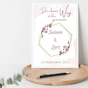 Glückwunschkarte Hochzeit personalisiert