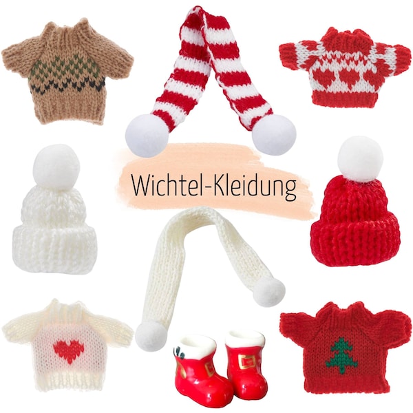 Wichteltür Zubehör Kleidung - Pullover, Mütze, Schal - Wichtel Zubehör