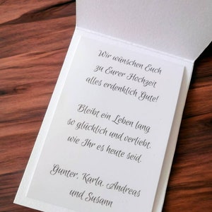 Geld Geschenk zur Hochzeit mit Brautpaar auf Motorrad und Karte