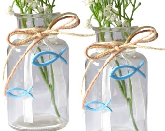 2 vases table decoration communion confirmation confirmation