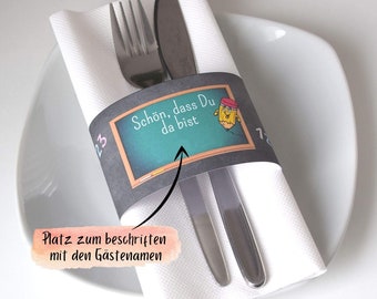 Place cards Nice that you are there. School enrollment Diy to label yourself