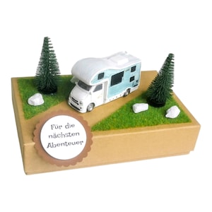 Geschenk Box Wohnmobil für Geld oder Gutschein Camper Urlaub Reise