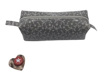 Pencil case, pencil case, pencil case, coated cotton, scattered flowers