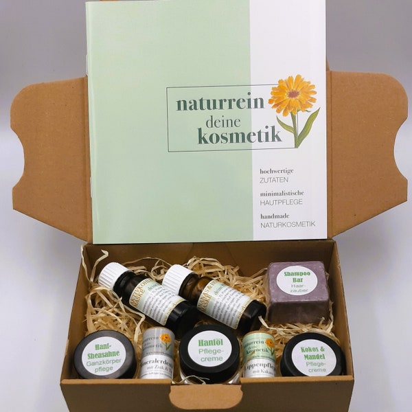 Set di campioni di cosmetici naturali, scatola per la cura della pelle benessere, graziosa confezione regalo