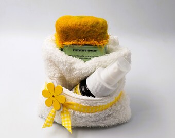 Children's gift set - Kids Sandman spray + felt soap in a soap cloth in a soap cloth