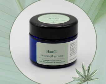 Hemp Oil Cream Natural Cosmetics | Day & Night Cream without Perfume | Rich Moisturizing Cream and Anti-Aging Care for Sensitive Skin