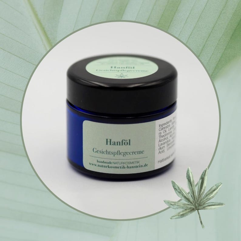 Hemp Oil Cream Natural Cosmetics | Day & Night Cream without Perfume | Rich Moisturizing Cream and Anti-Aging Care for Sensitive Skin image 1