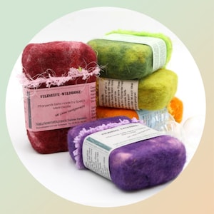 Filzseife Umfilzte Naturseife Hautpflege Seife Handgemacht Naturkosmetik Geschenk