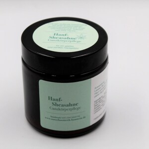 HANF Sheasahne, Körpersahne mit Hanföl Vegan Körperbutter 120 ml