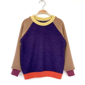 Children&#39;s sweater 110/116 in color variations 100% Merino wool / Upcycled wool sweater for children / Colorblock sweater / kronjuwel sweater