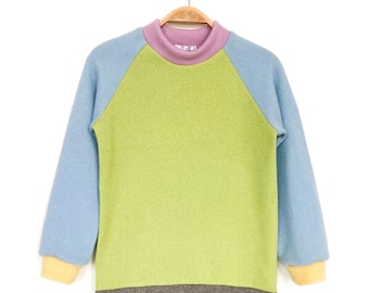 Sweater 100% cashmere 122/128 pastel upcycled cashmere sweater for children