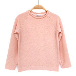 Children's sweater size 98 merino wool cashmere pink upcycling wool sweater image 6