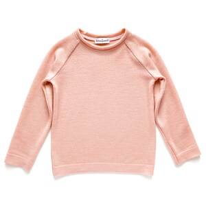 Children's sweater size 98 merino wool cashmere pink upcycling wool sweater image 3
