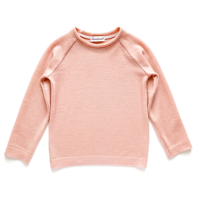 Children's sweater size 98 merino wool cashmere pink upcycling wool sweater image 3
