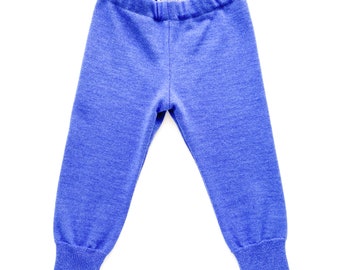 Wool trousers 86/92 blue upcycling children's trousers 100% merino wool