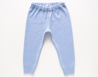 Children's wool pants, 86/92, light blue, upcycling, children's wool pants