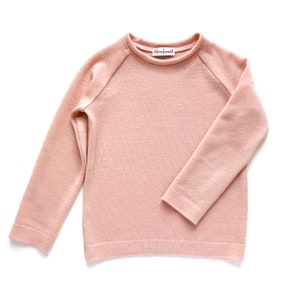 Children's sweater size 98 merino wool cashmere pink upcycling wool sweater image 5