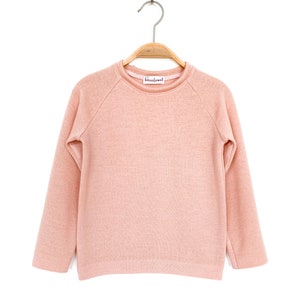 Children's sweater size 98 merino wool cashmere pink upcycling wool sweater image 2