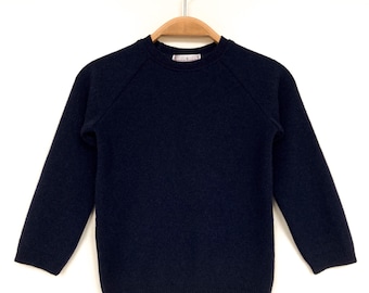 Children's sweater 100% cashmere 86/92 dark blue upcycled cashmere sweater