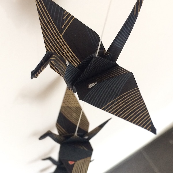 Origami Kraniche Mobile Kette Chiyogami Papier