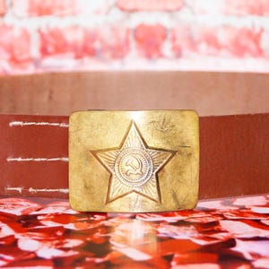 Gift belt Antique belt Military belt Vintage belt Military uniform Old belt Belt for men   Original belt Red army Men&#39;s accessory Rare belt