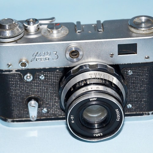 Vintage FED-3 35mm Film Camera With Industar-61l/d Lens – USSR