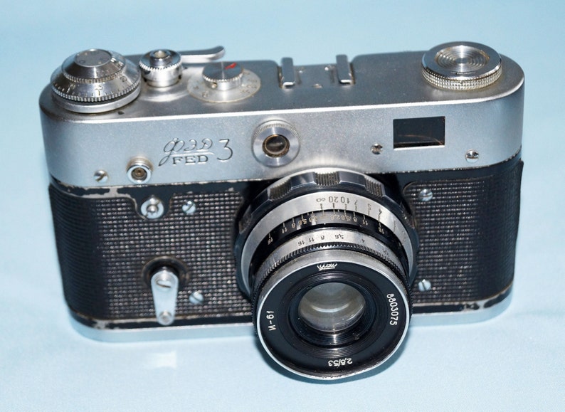 Vintage camera Old cameras Fed camera Fed 3 Photographer gift USSR photography Vintage photo Film camera Lomography camera Lomo camera image 1