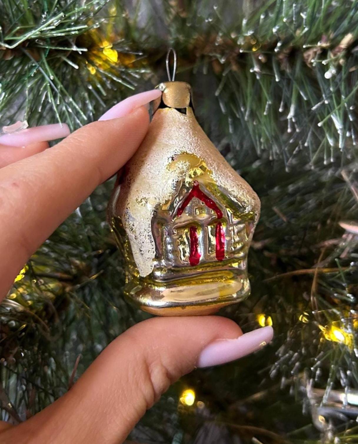 ヴィンテージソビエトクリスマスオーナメント3個セット - レトロな