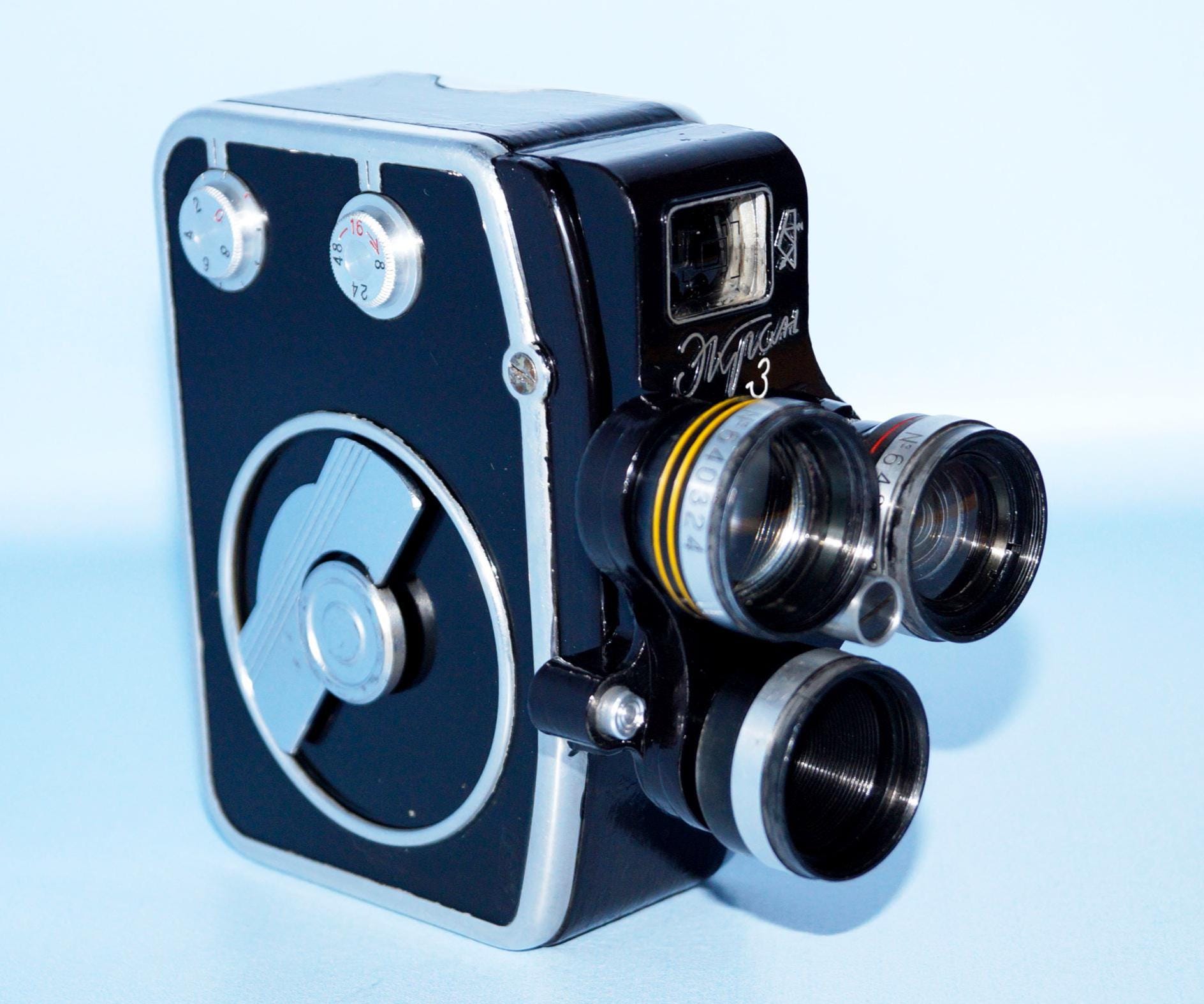 Vintage Ekran 3 Movie Camera – Working Condition – Soviet 8mm Film