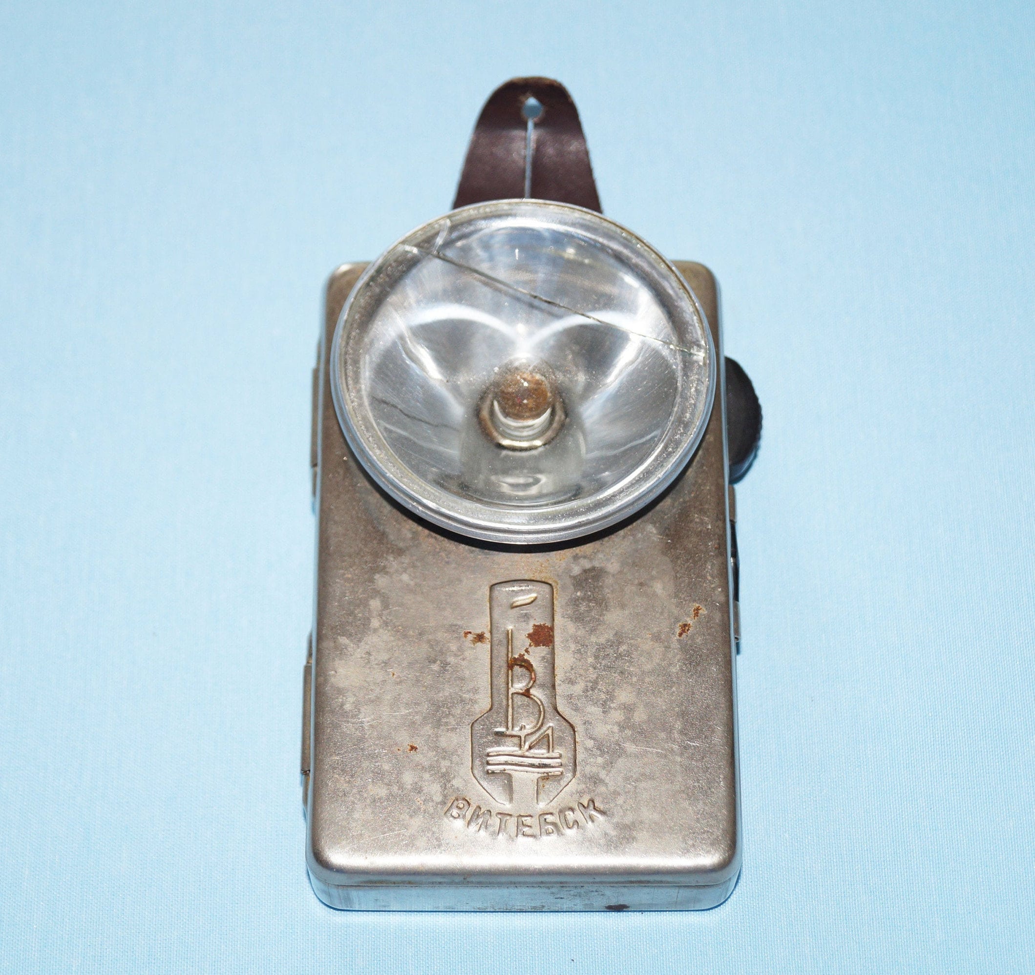 Vintage Soviet Working Flashlight – USSR Metal Torch, Collectible
