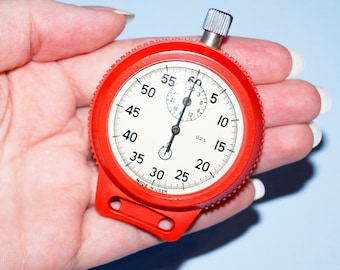 Stopwatch Stopwatch gift Stopwatch working Mechanical stopwatch Made in USSR Retro for him Original vintage Sports accessory Stopwatch USSR