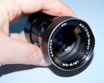 Vintage Meteor 8M-1 Lens – USSR Collectible Camera Optics, Retro Decor