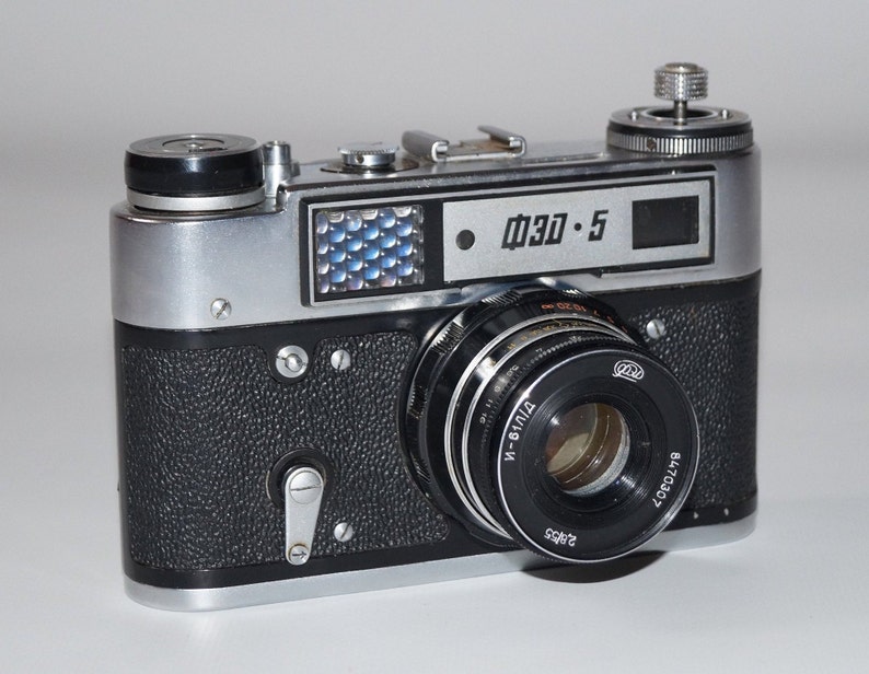 Vintage camera Old camera Collectible camera Lomo camera Fed camera Antique camera Made in USSR 35mm camera Retro gift Lomography camera image 3