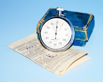 Vintage USSR Mechanical Stopwatch: 1980s Sports Collectible