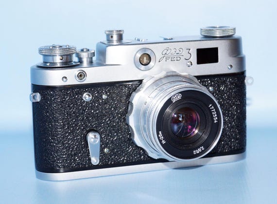 Vintage Soviet FED-3 Camera – Working 35mm Rangefinder – USSR Film Camera – Retro Photography Gift – Collector Gift