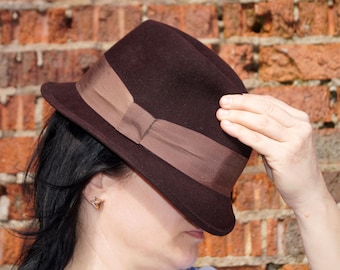 Chapeau en feutre vintage pour hommes « Devise » - URSS des années 1960