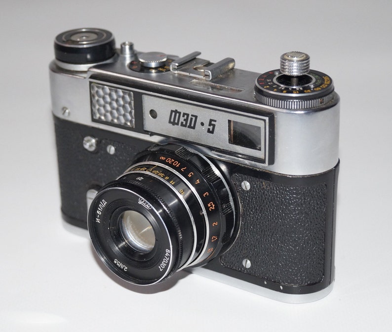 Vintage camera Old camera Collectible camera Lomo camera Fed camera Antique camera Made in USSR 35mm camera Retro gift Lomography camera image 5