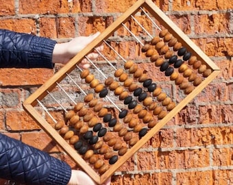 Abacus Antique abacus Wooden abacus Old abacus Retro abacus Vintage school Industrial decor Educational toy Abacus decor Made in USSR Rare